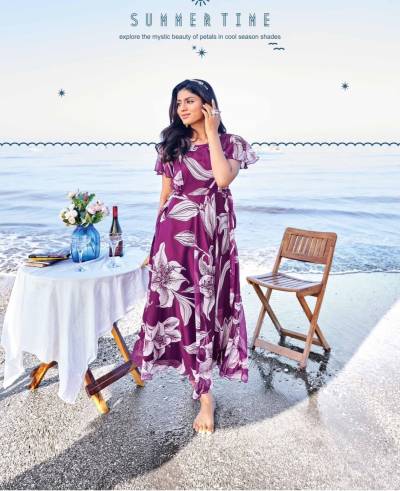 TROPICAL BY BLUEHILLS DESIGNER GEORGETTE GOWN WHOLESALER IN INDIA