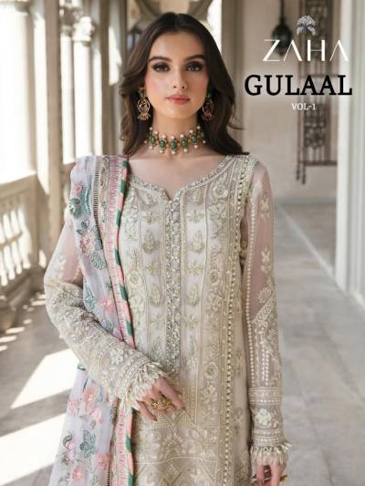 GULAAL VOL 1 BY ZAHA DESIGNER PAKISTANI GEORGETTE SALWAR SUIT WHOLESALER IN INDIA