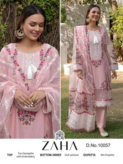 ZAHA 10057 BY ZAHA DESIGNER GEORGETTE SALWAR SUIT WHOLESALER IN INDIA