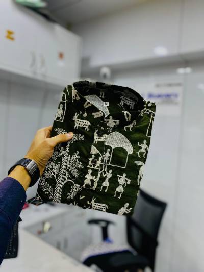 THE FOREST BY BLUEVERY DESIGNER SILK KURTA WITH PAJAMA WHOLESALER IN INDIA