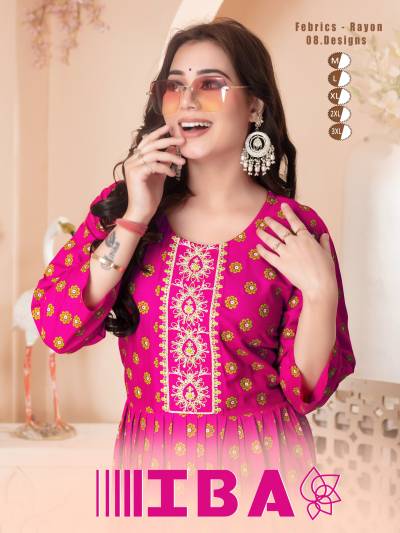 IBA BY FASHION TALK DESIGNER LONG KURTI WHOLESALER IN SURAT
