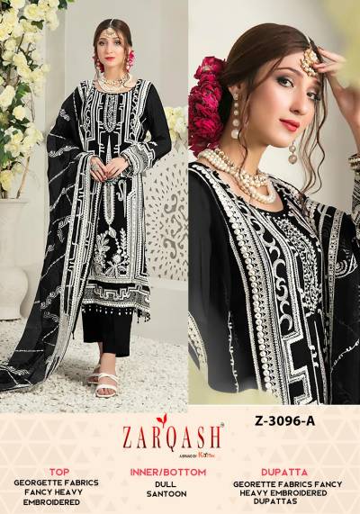 DN Z 3096 BY ZARQASH DESIGNER PAKISTANI SALWAR SUIT WHOLESALER IN INDIA