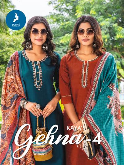 GEHNA 4 BY KAYA DESIGNER SILK SALWAR SUIT WHOLESALER IN INDIA