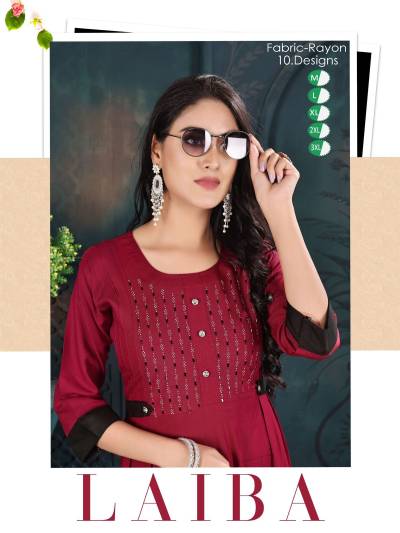 LAIBA BY FASHION TALK DESIGNER KURTI WHOLESALER IN INDIA