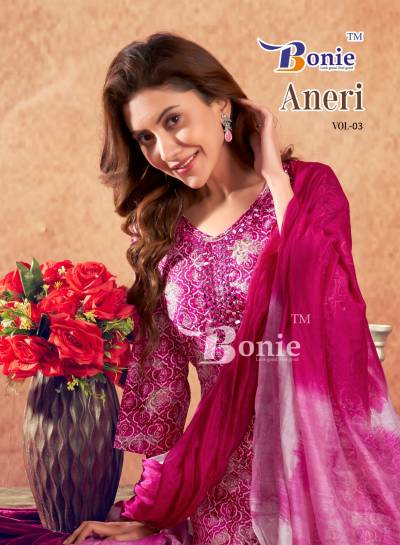 ANERI VOL 3 BY BONIE DESIGNER ANARKALI SALWAR SUIT WHOLESALER IN INDIA