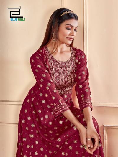 SHIMMER BY BLUEHILLS DESIGNER PRINTED GOWN WHOLESALER IN SURAT