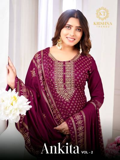 ANKITA VOL 2 BY KRISHNA TRENDZ DESIGNER SALWAR SUIT WHOLESALER IN INDIA