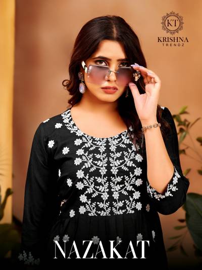 NAZAKAT VOL 1 BY KRISHNA TRENDZ DESIGNER SHORT TOP WHOLESALER IN SURAT