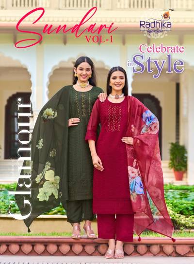 SUNDARI VOL 1 BY RADHIKA LIFESTYLE DESIGNER SALWAR SUIT WHOLESALER IN SURAT