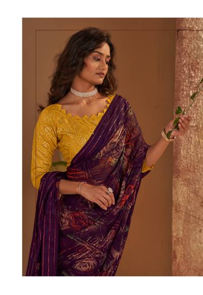 ELVA BY STAVAN DESIGNER GEORGETTE SAREE WHOLESALER IN INDIA