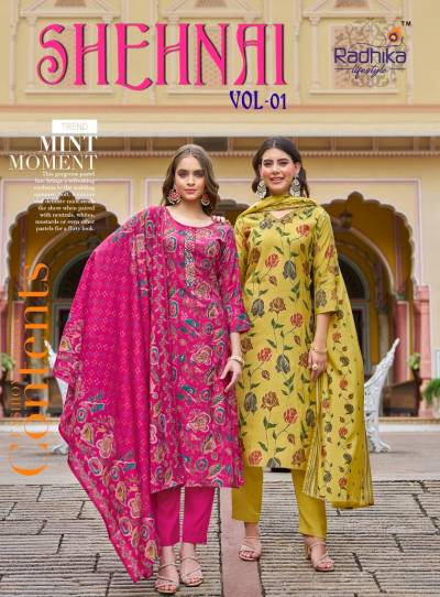 SHEHNAI VOL 1 BY RADHIKA LIFESTYLE DESIGNER SALWAR SUIT WHOLESALER IN INDIA