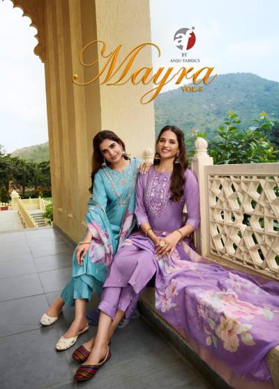 MAYRA VOL 5 BY ANJU FABRIC DESIGNER SALWAR SUIT WHOLESALER IN INDIA