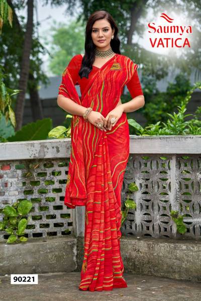 VATICA BY SAUMYA DESIGNER GEORGETTE SAREE WHOLESALER IN INDIA
