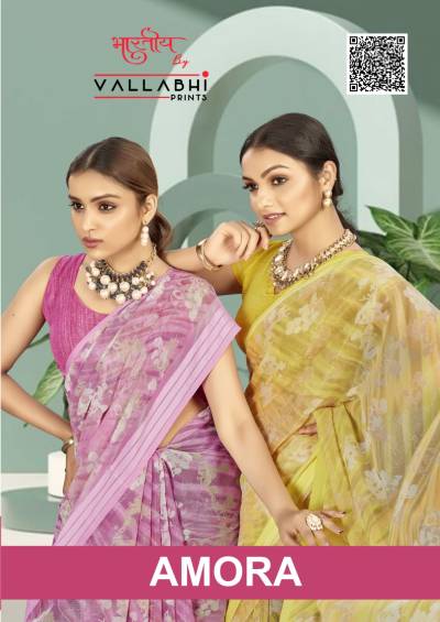 AMORA BY VALLABHI PRINTS DESIGNER GEORGETTE SAREE WHOLESALER IN GUJARAT