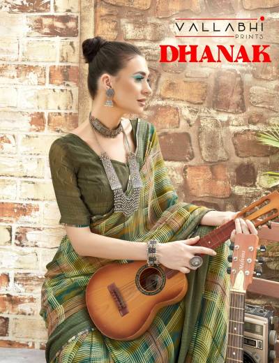 DHANAK BY VALLABHI PRINTS DESIGNER GEORGETTE SAREE WHOLESALER IN INDIA