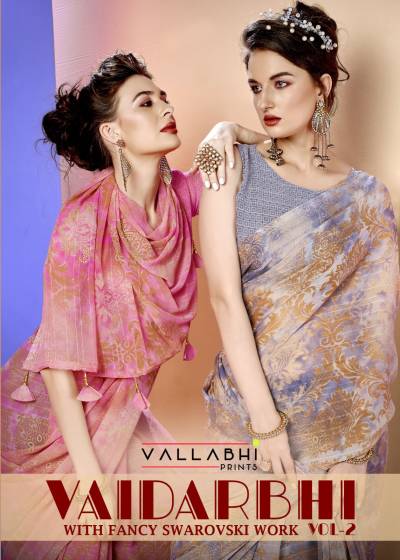 VAIDARBHI VOL 2 BY VALLABHI PRINTS DESIGNER GEORGETTE SAREE WHOLESALER IN INDIA