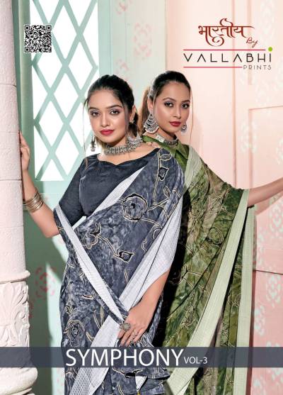 SYMPHONY VOL 3 BY VALLABHI PRINTS DESIGNER GEORGETTE SAREE WHOLESALER IN INDIA