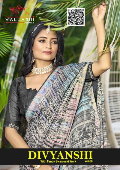 DIVYANSHI VOL 6 BY VALLABHI PRINTS DESIGNER GEORGETTE SAREE WHOLESALER IN INDIA