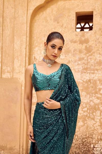 DF 3434 BY DF DESIGNER BOLLYWOOD GEORGETTE SAREE WHOLESALER IN INDIA