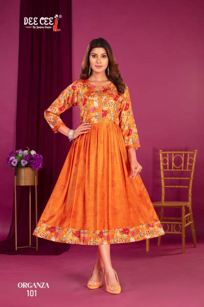 ORGANZA BY DEECEE DESIGNER LONG KURTI WHOLESALER IN INDIA