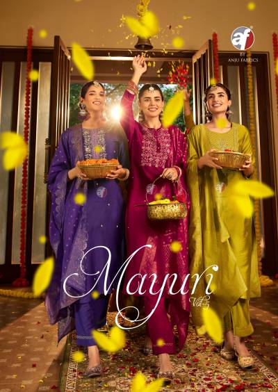 MAYURI VOL 5 BY ANJU FABRIC DESIGNER SALWAR SUIT WHOLESALER IN INDIA