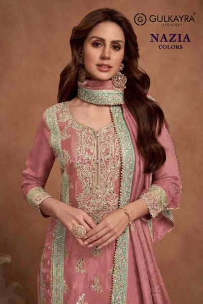 NAZIA GOLD BY GULKAYRA DESIGNER PAKISTANI SALWAR SUIT WHOLESALER IN INDIA