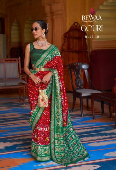 Patola Paithani BY REWAA DESIGNER SILK SAREE WHOLESALER IN INDIA
