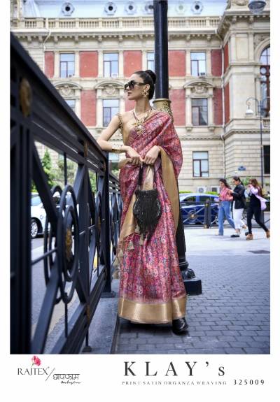 KLAYS BY RAJTEX DESIGNER SATIN SAREE WHOLESALER IN INDIA
