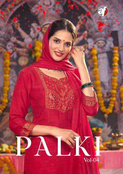 PALKI VOL 4 BY ANJU FABRIC DESIGNER SALWAR SUIT WHOLESALER IN INDIA