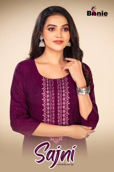 SAJNI BY BONIE DESIGNER FANCY KURTI WHOLESALER IN INDIA