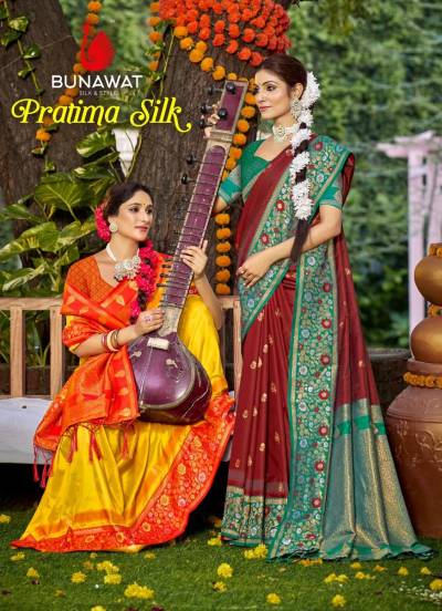 PRATIMA SILK BY BUNAWAT DESIGNER SILK SAREE WHOLESALER IN SURAT