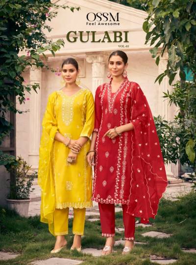 GULABI BY OSSM DESIGNER SILK SALWAR SUIT WHOLESALER IN INDIA