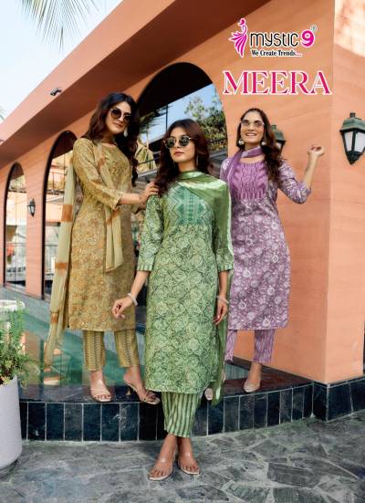 MEERA VOL 2 BY MYSTIC 9 DESIGNER EMBROIDERY SALWAR SUIT WHOLESALER IN INDIA