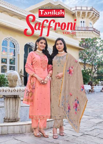 SAFFRONI VOL 1 BY TANIKSH DESIGNER EMBROIDERY SALWAR SUIT WHOLESALER IN  INDIA