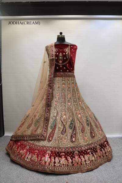 Buy Bridal Lehenga Choli - Multicolor Peach Heavy Embroidered Lehenga –  Empress Clothing