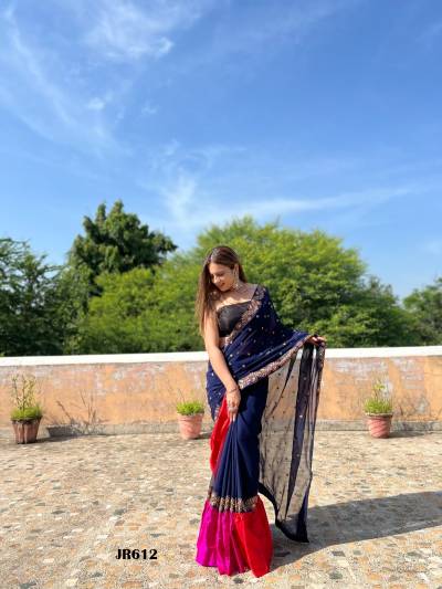 D.NO. JR612 BY SAGAR IMPEX GEORGETTE SAREE MANUFACTURER IN INDIA