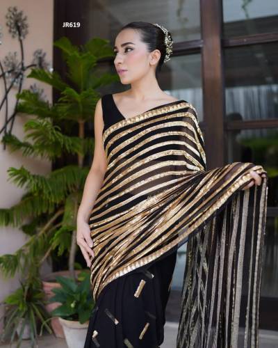 JR JR619 DESIGNER GEORGETTE SAREE WHOLESALER IN INDIA