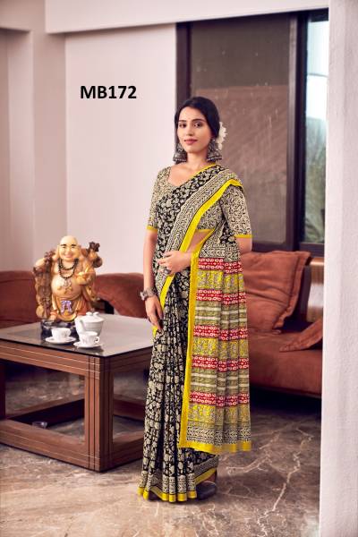 MIRA BELA BAGRU PRINTS MB172 TO MB191 DESIGNER COTTON SAREE WHOLESALER IN INDIA
