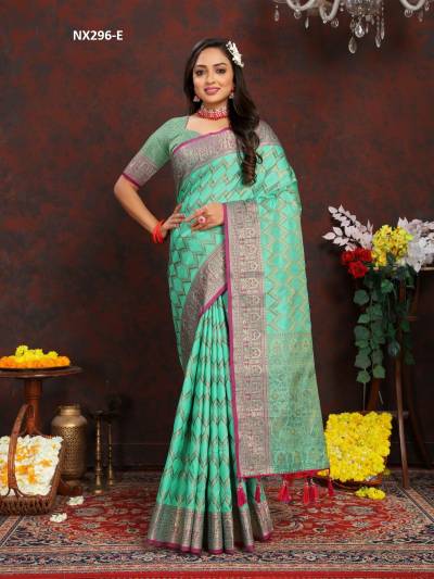 D.NO. NX296-A TO NX296-F BY MURTI NX SILK SAREE WHOLESALER IN INDIA 