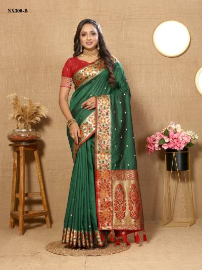 MURTI NX NX300-A TO NX300-F DESIGNER SILK SAREE WHOLESALER IN SUART