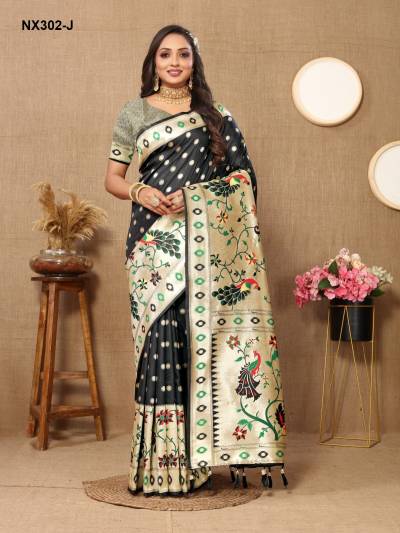 MURTI NX NX302-A TO NX302-J WEAVING SILK SAREE WHOLESALER IN INDIA