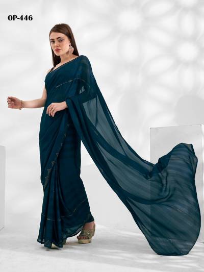 D.NO. OP 446 BY LAXMINAM CHIFFON SAREE MANUFACTURER IN INDIA