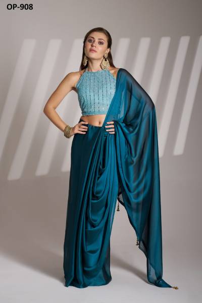 LAXMINAM OP-908 DESIGNER SATIN RANGOLI SAREE WHOLESALER IN INDIA