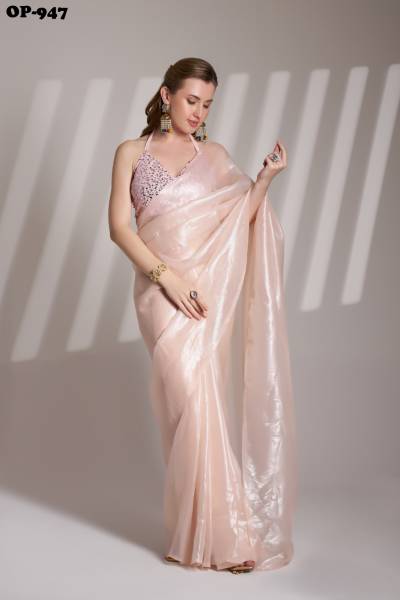 LAXMINAM OP-947 DESIGNER TWILL NET SAREE WHOLESALER IN INDIA