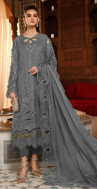 D.NO.R-577A TO R-577D BY RAMSHA GEORGET HEAVY EMBROIDERY SALWAR KAMEEZ MANUFACTURER IN INDIA