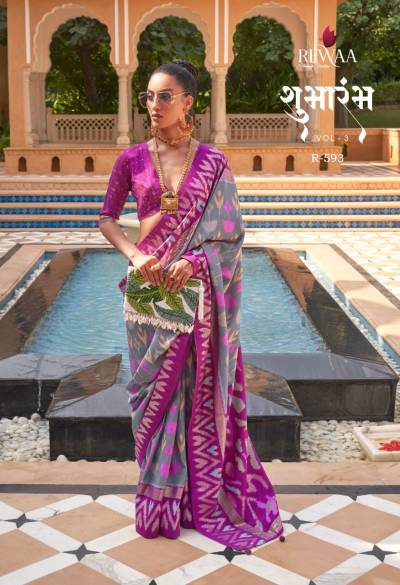 SHUBHARAMBH VOL-3 BY REWAA SMOOTH PATOLA SILK SAREE WHOLESALER IN INDIA