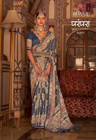 PARAMPARA BY REWAA SILK WITH FLOREEM SAREE EXPORTER IN INDIA