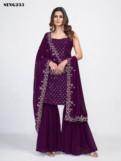 D.NO. SING235 BY  ARYA  GEORGETTE SALWAR KAMEEZ IN INDIA