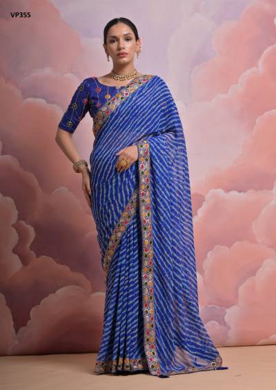 FASHION BERRY PARI VP355 TO VP358 DESIGNER GEORGETTE SAREE WHOLESALER IN INDIA