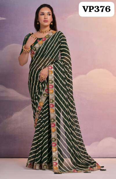 FASHION BERRY JIVIKA VP375 TO VP378 DESIGNER GEORGETTE SAREE WHOLESALER IN INDIA